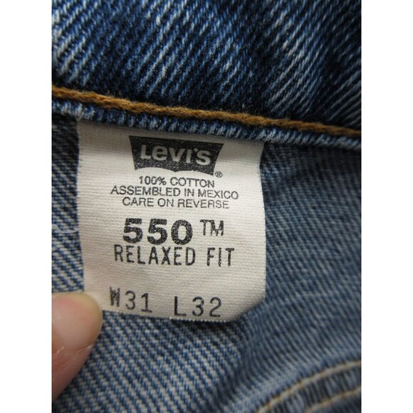 VINTAGE Levis 550 Jeans 31X32 Relaxed Fit 90s Red Tab Denim Pants * - Picture 11 of 14